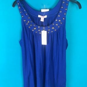 WOMENS Tank with studded neck 14/16 NEW WITH TAGS
